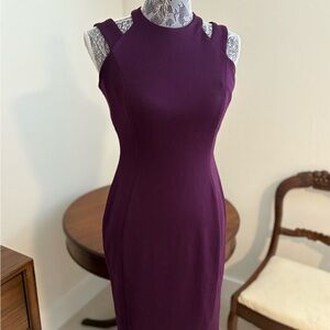 Elegant Purple Sleeveless Dress